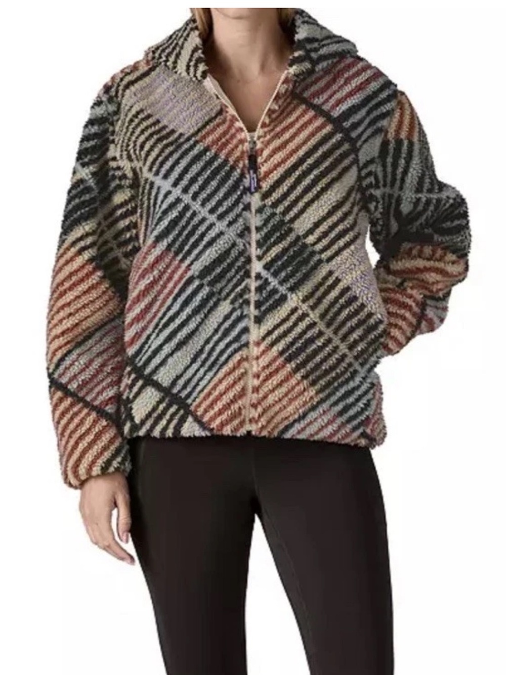 NWT Patagonia Women's Lunar Dusk Full-zip Hoody Deep Pile Jacket Sz L Rainfall